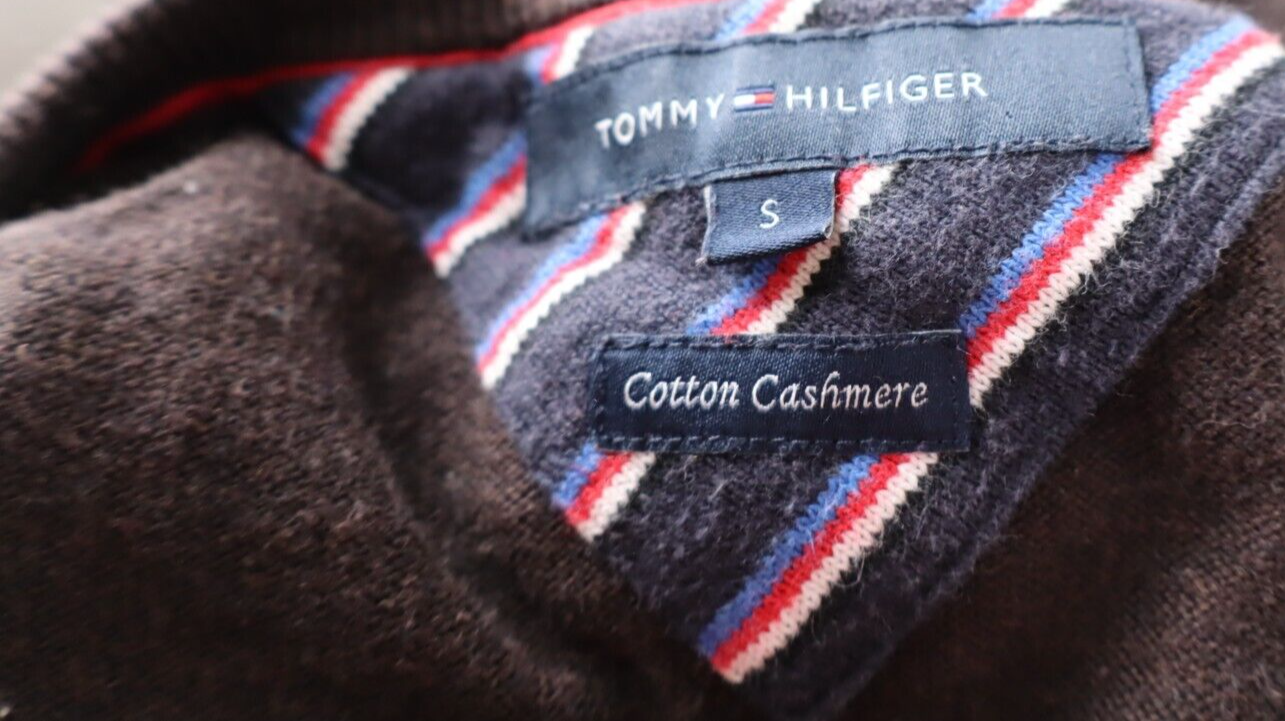 TOMMY HILFIGER MAGLIONE UOMO TG S MAN SWEATER CASUAL VINTAGE COTONE CASHMERE