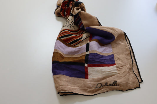 OSTINELLI FOULARD 100% SILK SETA SCARVES SCIARPA SCARF SQUARE MADE ITALY