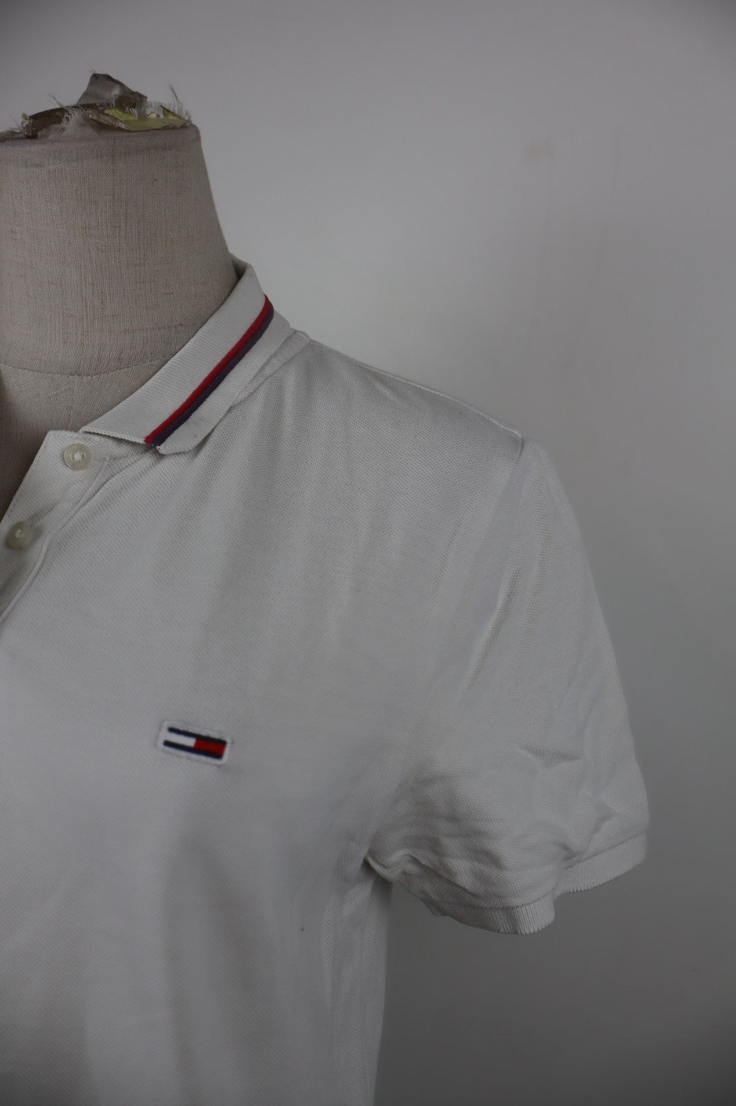 TOMMY HILFIGER JEANS POLO MAGLIA DONNA COTONE TG. M WOMAN SHIRT CASUAL VINTAGE