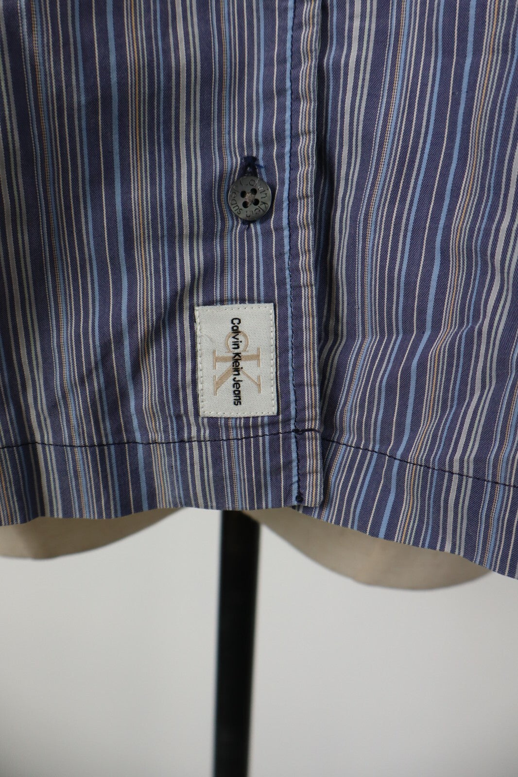CALVIN KLEIN JEANS CAMICIA SMANICATA DONNA M WOMAN SHIRT CASUAL VINTAGE COTONE