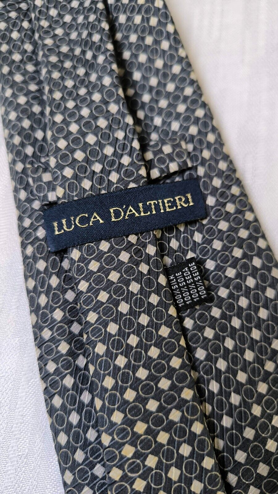 LUCA D'ALTIERI  100%  SILK TIE SETA CRAVATTA UOMO NECKTIE MADE IN ITALY VINTAGE