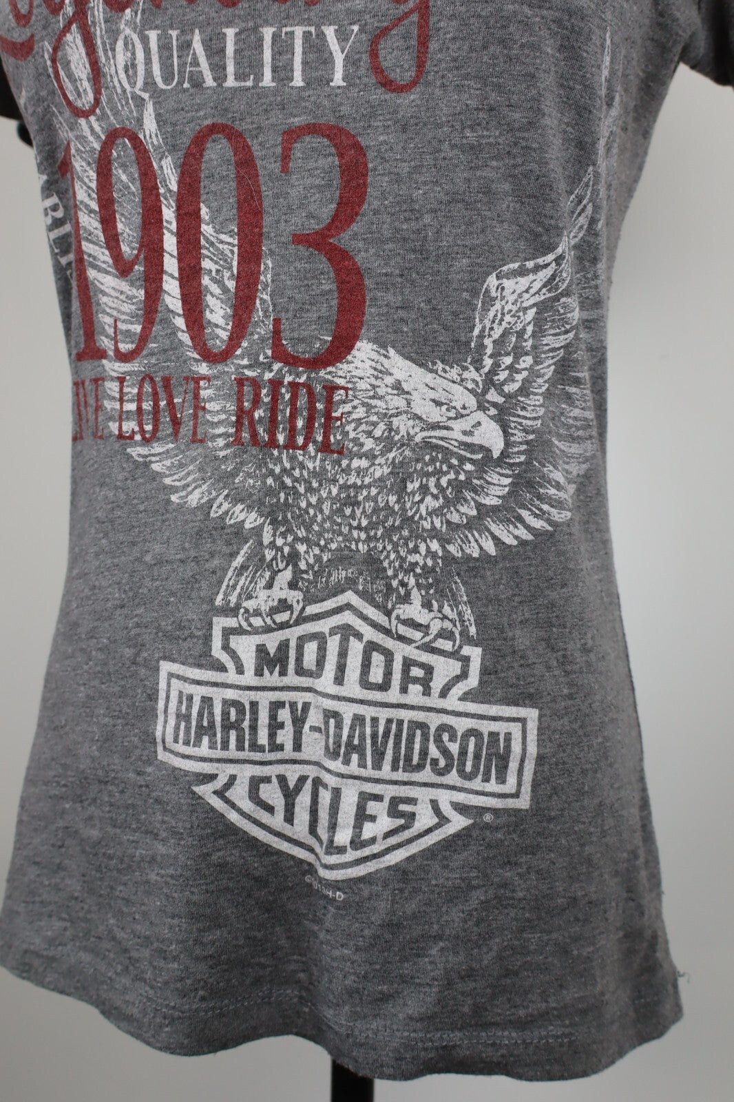 HARLEY DAVIDSON MAGLIA DONNA TG. M WOMAN CASUAL VINTAGE COTTON T-SHIRT COTONE
