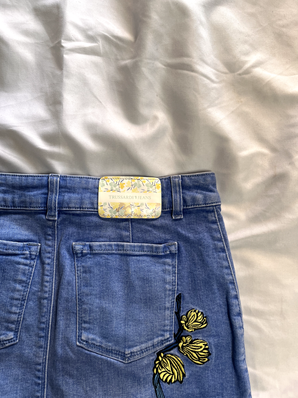 TRUSSARDI JEANS GONNA DONNA WOMAN SKIRT Tg. 38 CASUAL VINTAGE COTONE