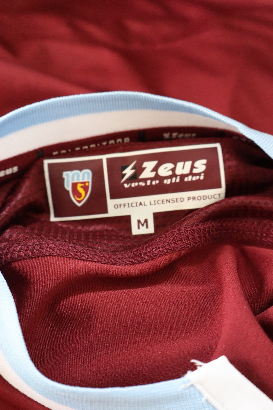 ZEUS SALERNITANA 100 ANNI MAGLIA CALCIO UOMO TG M SOCCER JERSEY CARTELLINO