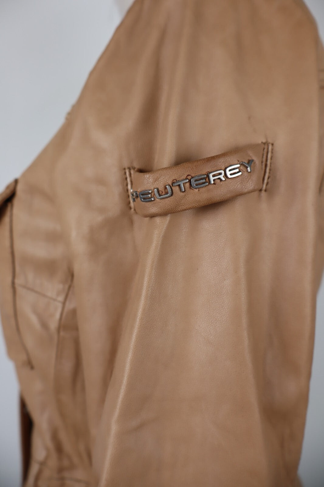 PEUTEREY GIUBBINO PELLE GIACCA DONNA 40 WOMAN CASUAL LEATHER JACKET VINTAGE