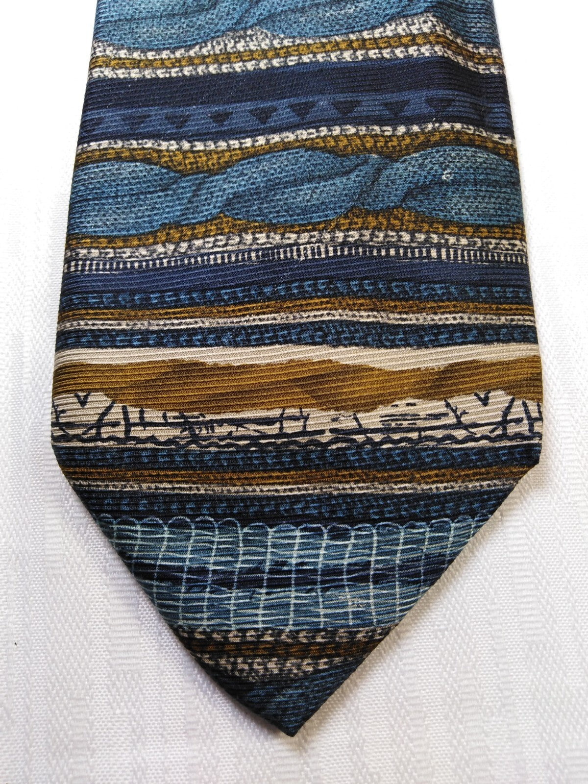 LUIGI PANZA NAPOLI 100%  SILK TIE SETA CRAVATTA NECKTIE MADE IN ITALY CLASSIC