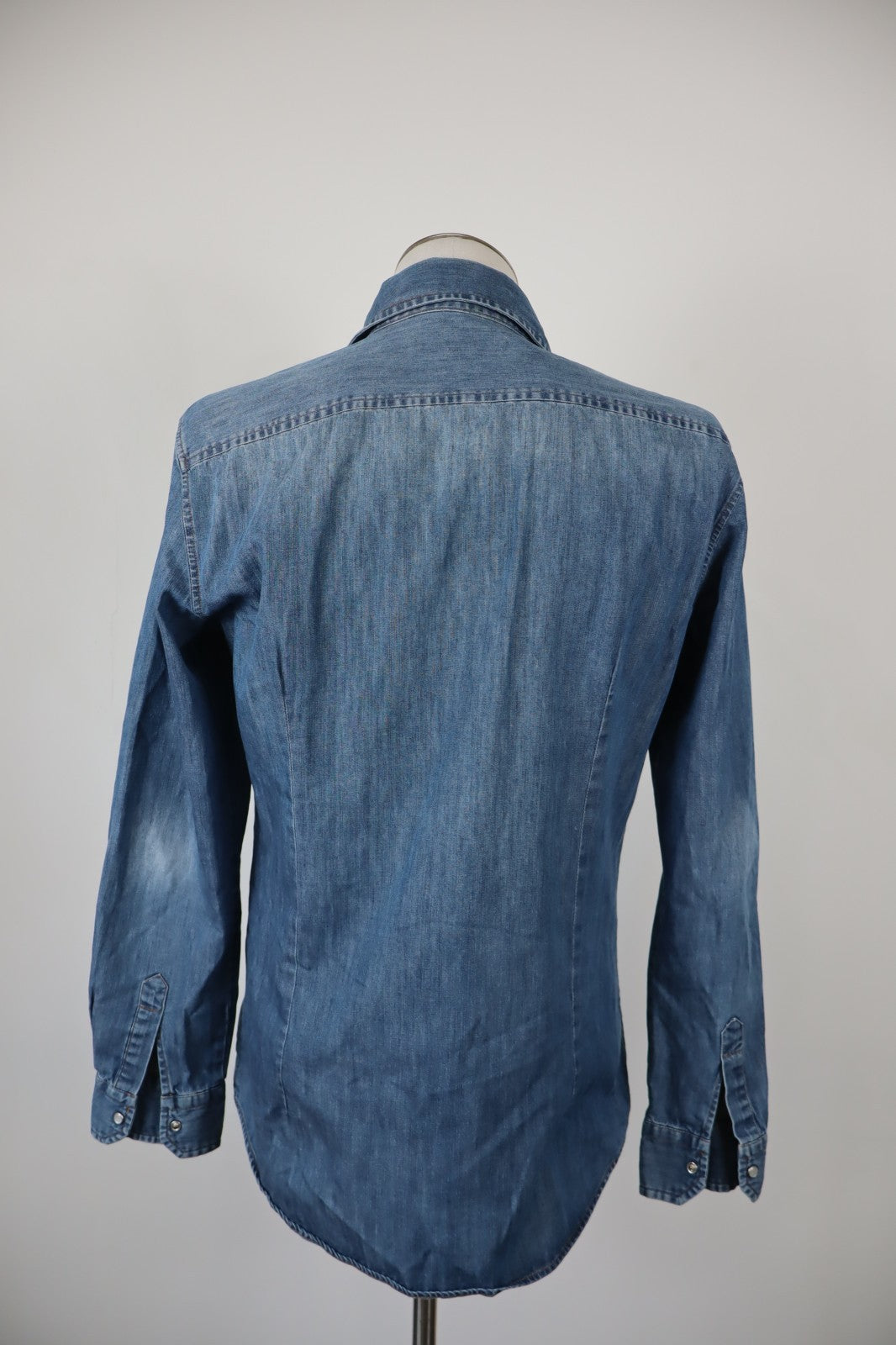 LIU JO JEANS CAMICIA COTONE UOMO TG. L MAN CASUAL VINTAGE SHIRT DENIM