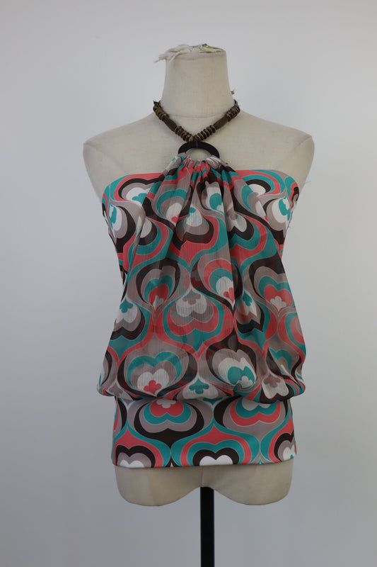 MAGLIA SLIP TOP DONNA TG 1 WOMAN T-SHIRT VIRTUAL INDIE FAIRSTYLE Y2K 2000'S