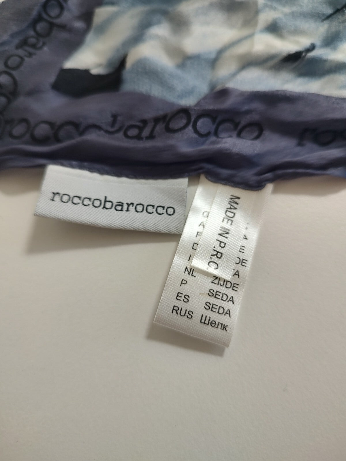 ROCCOBAROCCO FOULARD 100% SILK SETA SCARVES SCARF SQUARE MADE ITALY