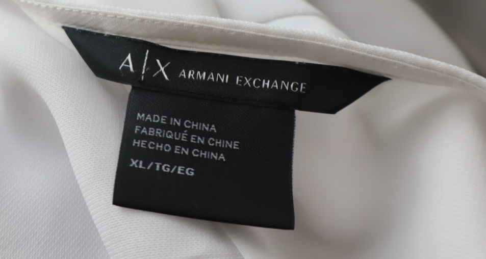 ARMANI EXCHANGE MAGLIA BLUSA DONNA TG S WOMAN CASUAL VINTAGE TOP T-SHIRT CON ZIP