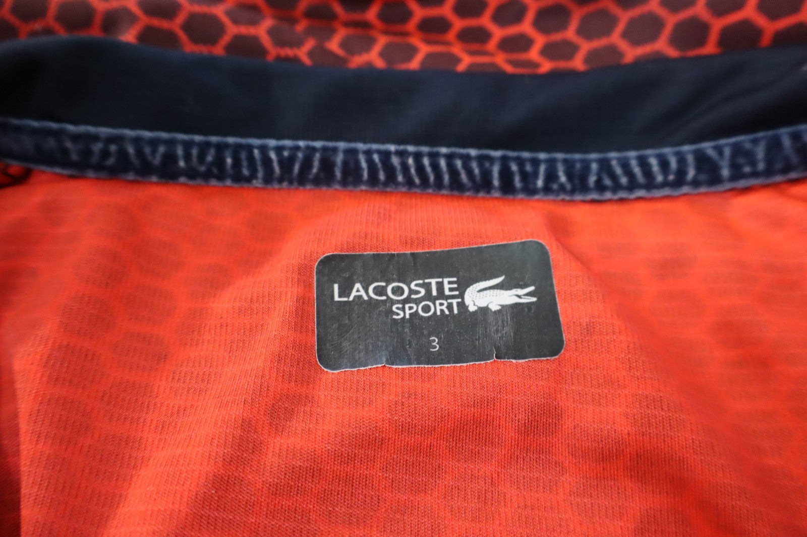 LACOSTE POLO MAGLIA UOMO TG 3 MAN T- SHIRT CASUAL VINTAGE POLIESTERE CON ZIP