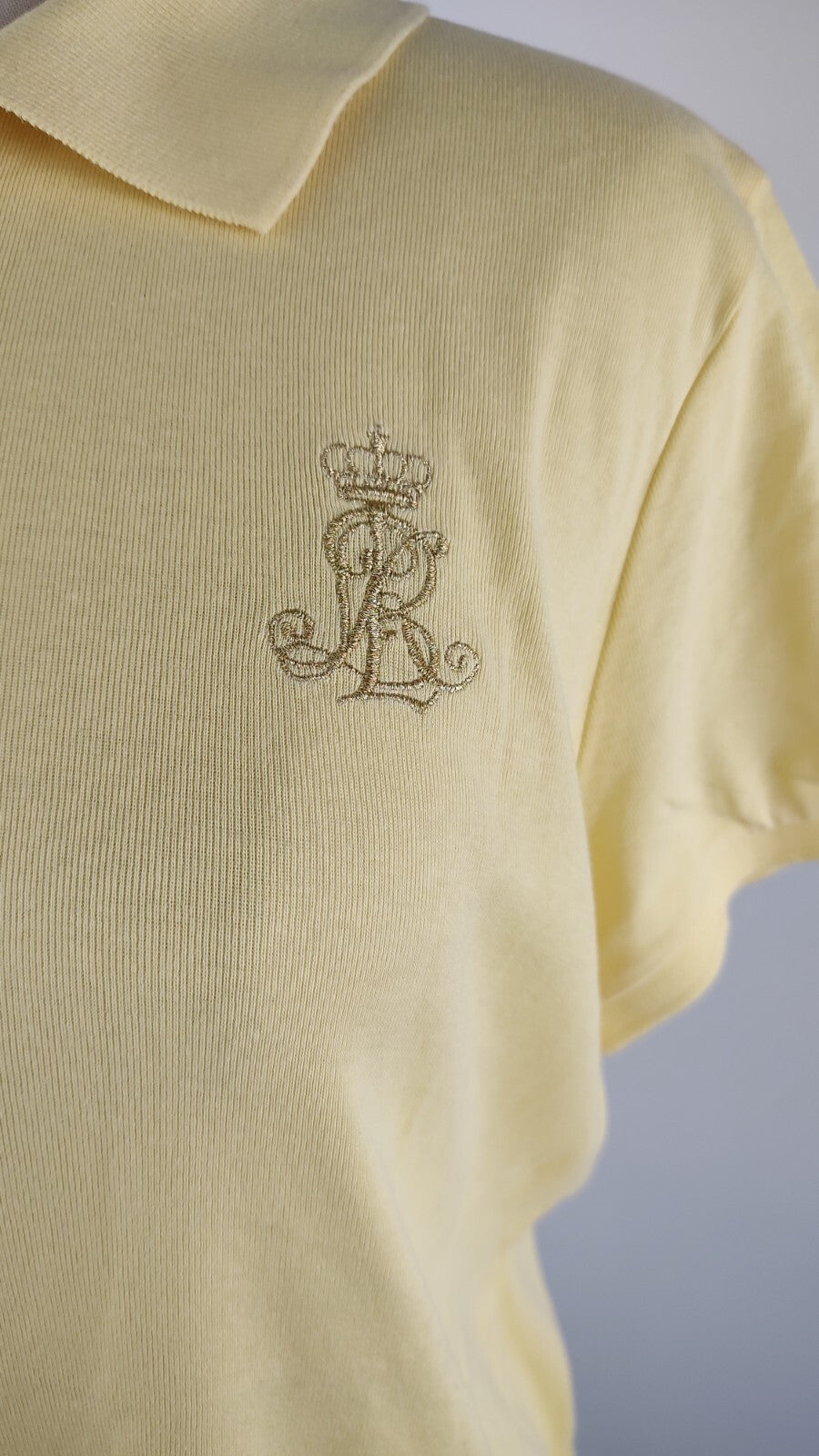 LAUREN RALPH LAUREN POLO MAGLIA DONNA COTONE TG. L WOMANSHIRT CASUAL VINTAGE
