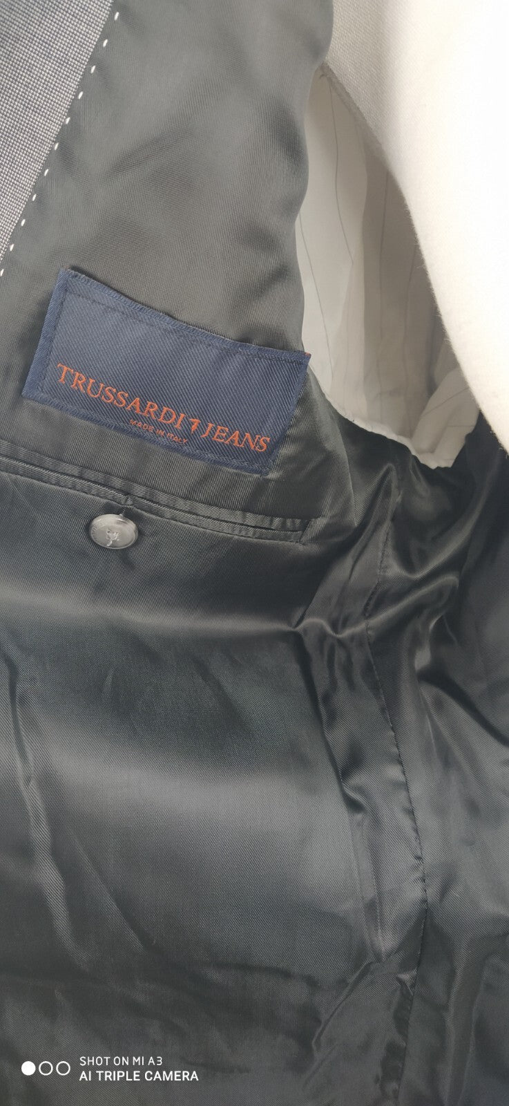 TRUSSARDI JEANS BLAZER GIACCA LANA WOOL UOMO Tg 54 MAN JACKET VINTAGE CASUAL