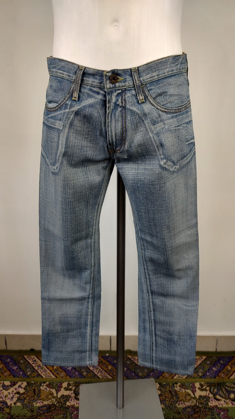 ENERGIE JEANS PANTALONE UOMO CASUAL TG W29 MAN VINTAGE PANTS DENIM