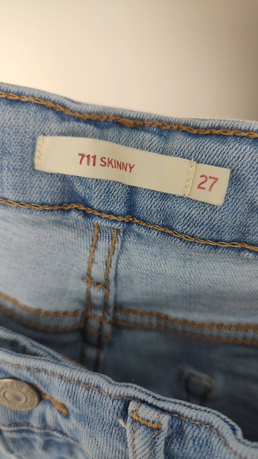 LEVI'S 711 PANTALONE DENIM JEANS DONNA TG W27 41 WOMAN VINTAGE PANTS