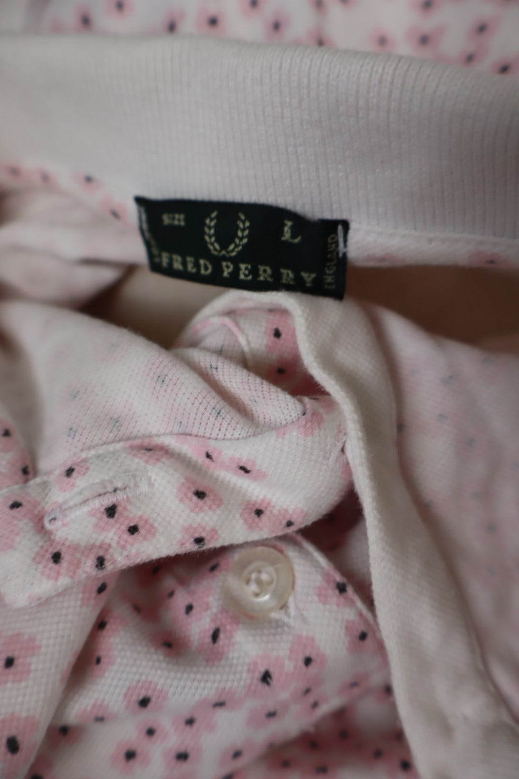 FRED PERRY POLO MAGLIA DONNA COTONE TG. L WOMAN COTTON SHIRT CASUAL VINTAGE