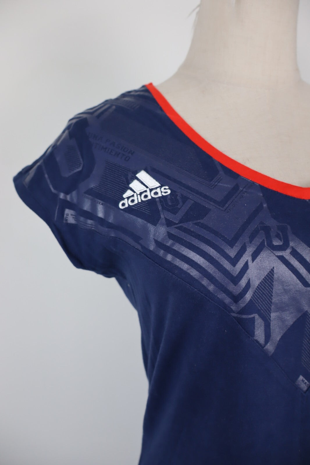 ADIDAS UNIVERSIDAD DE CHILE FOOTBALL MAGLIA DONNA L WOMAN CASUAL VINTAGE T-SHIRT