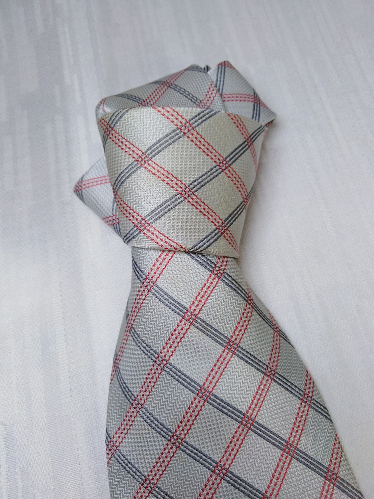 ROCCOBAROCCO 100% SILK TIE SETA CRAVATTA NECKTIE MADE  ITALY SELF TIPPED