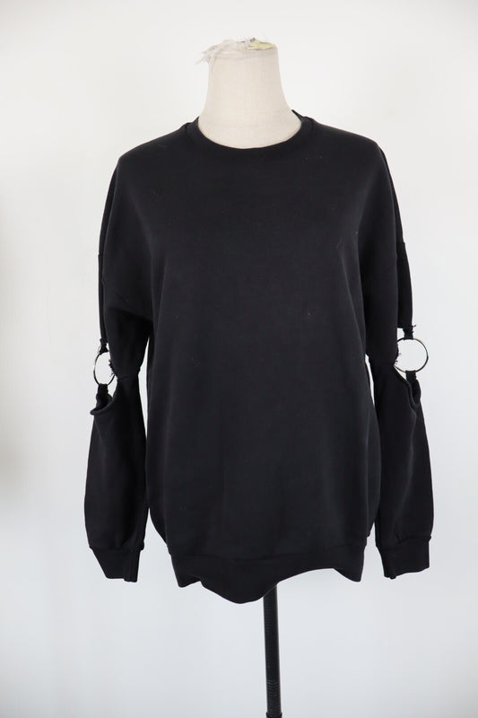 GAELLE PARIS FELPA DONNA Tg L WOMAN CASUAL VINTAGE SPORT SWEATSHIRT COTONE