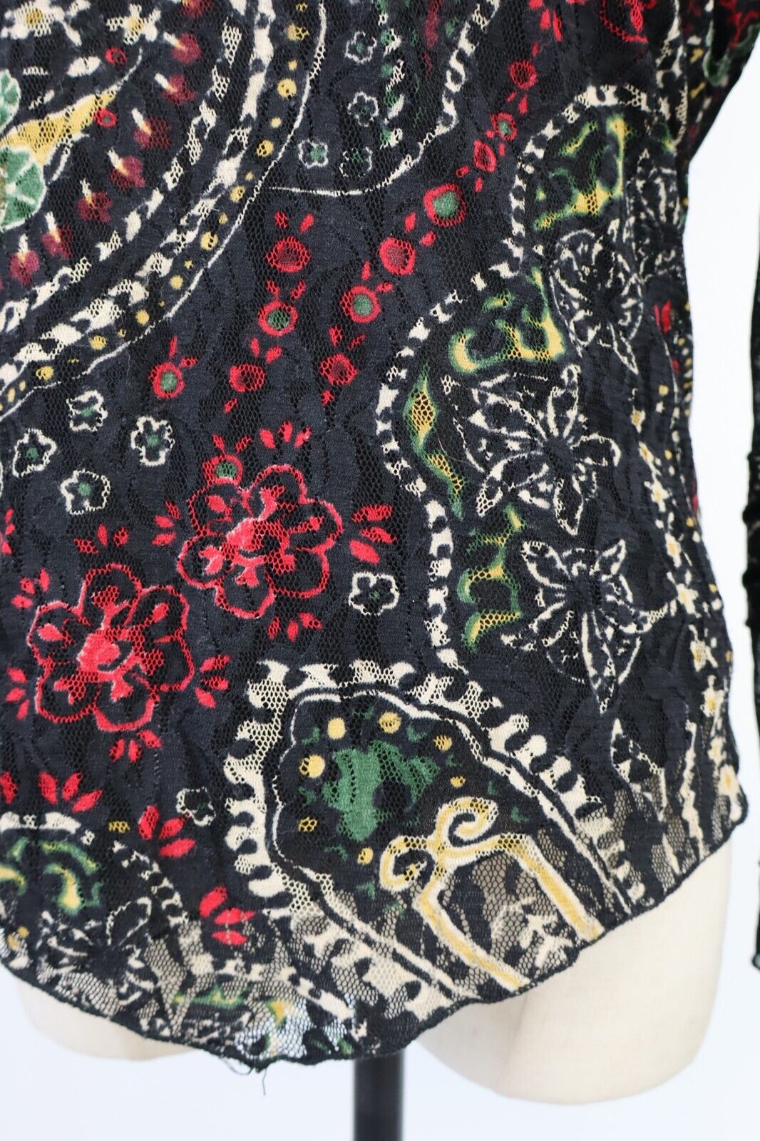 MAGLIA TRASPARENTE VOLANT DONNA M/L WOMAN T-SHIRT INDIE GROOVY Y2K 2000'S