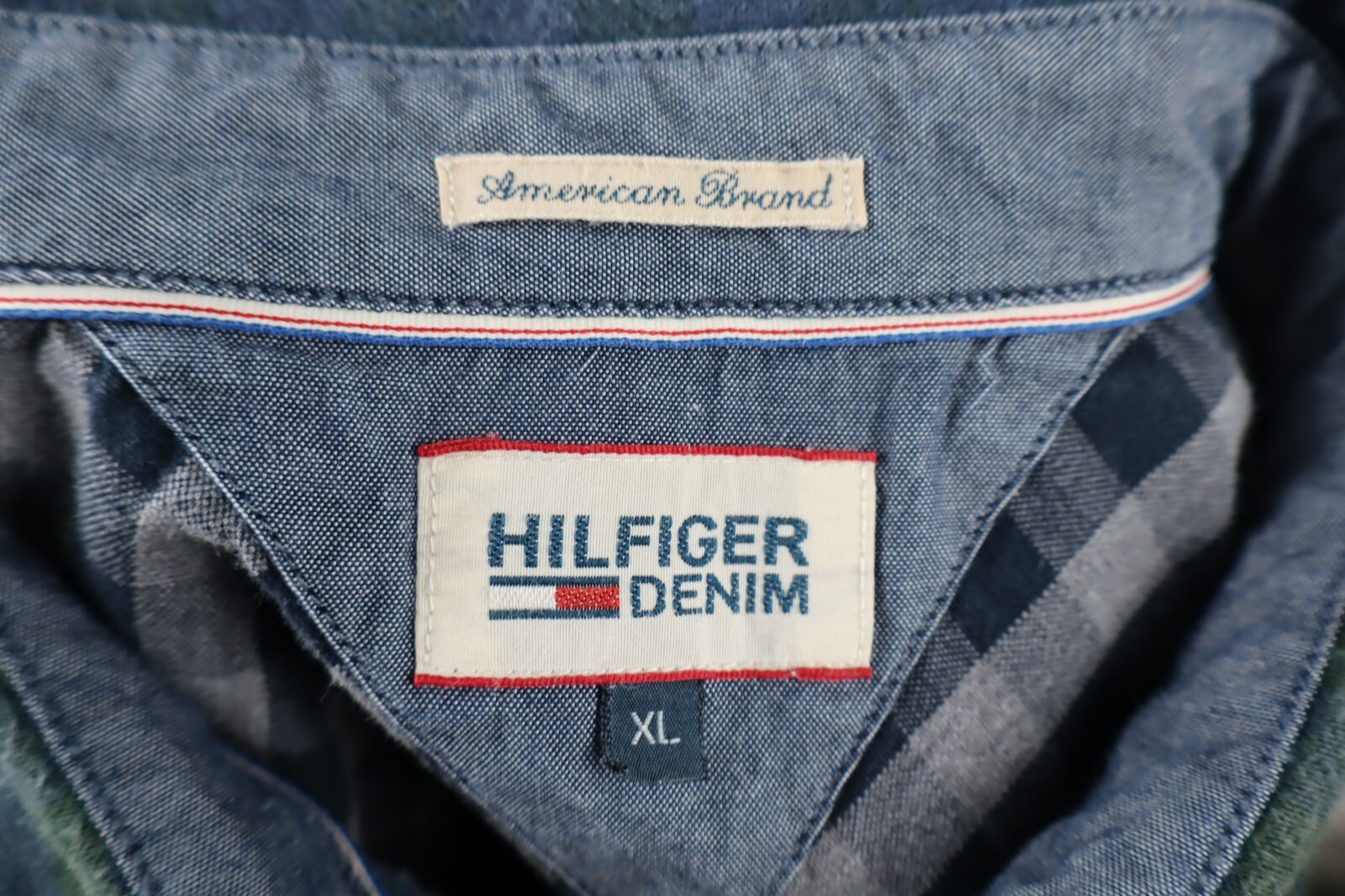 TOMMY HILFIGER CAMICIA SHIRT UOMO Tg XL MAN VINTAGE CASUAL COTONE COTTON