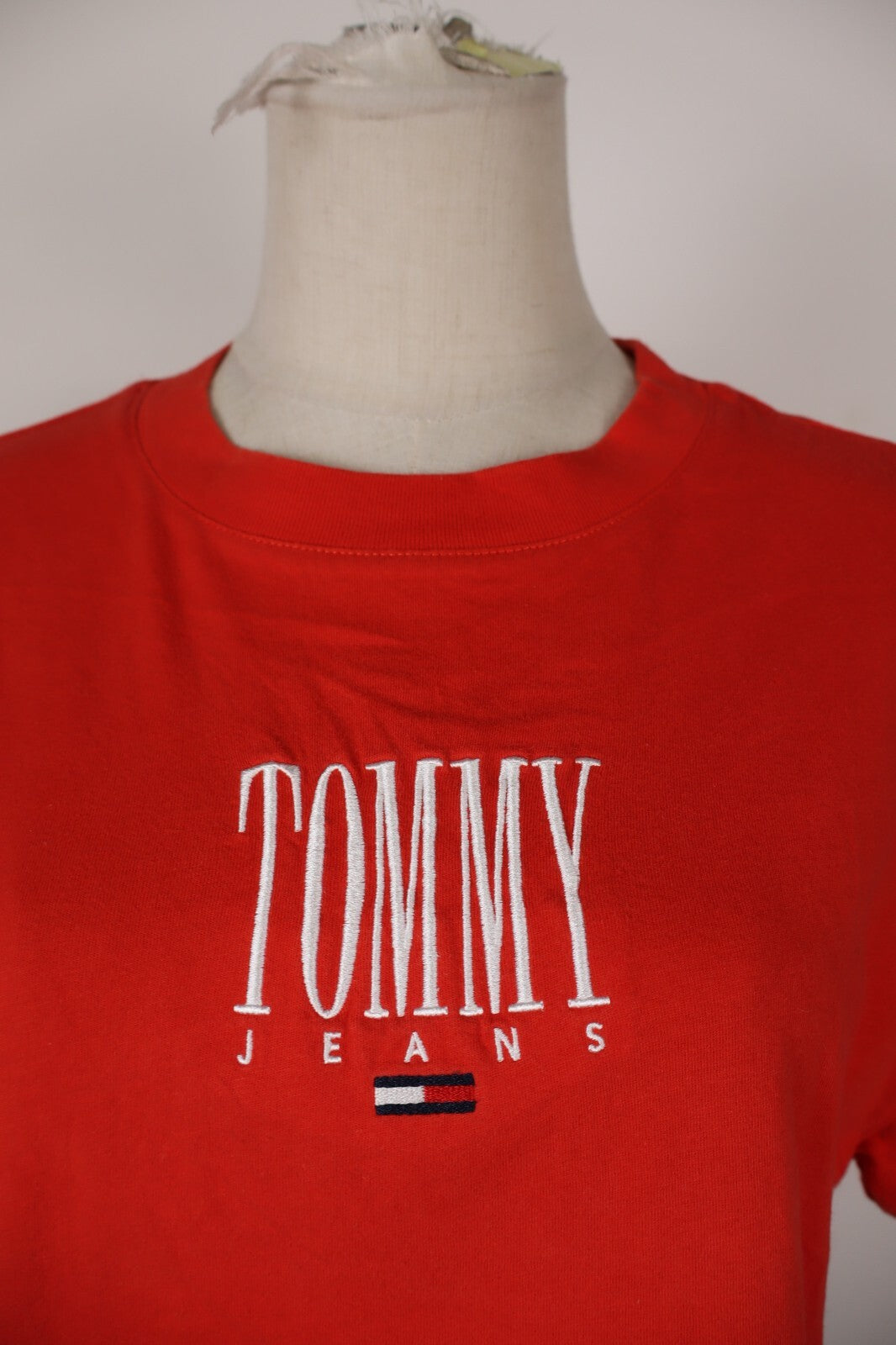 HILFIGER TOMMY JEANS MAGLIA DONNA TG. XS WOMAN CASUAL VINTAGE T-SHIRT TOP COTONE