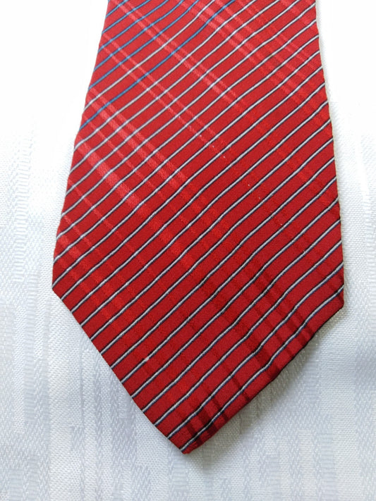 YVES SAINT LAURENT 100% SETA SILK TIE CRAVATTA NECKTIE VINTAGE CLASSIC ITALY