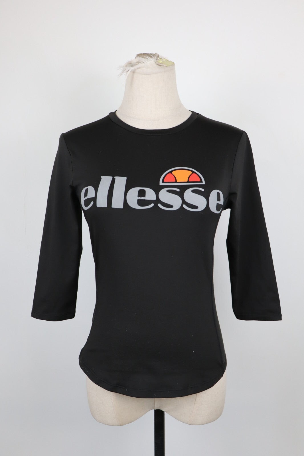 ELLESSE MAGLIA DONNA TG 36 WOMAN CASUAL VINTAGE T-SHIRT MANICHE A 3/4 POLIESTERE