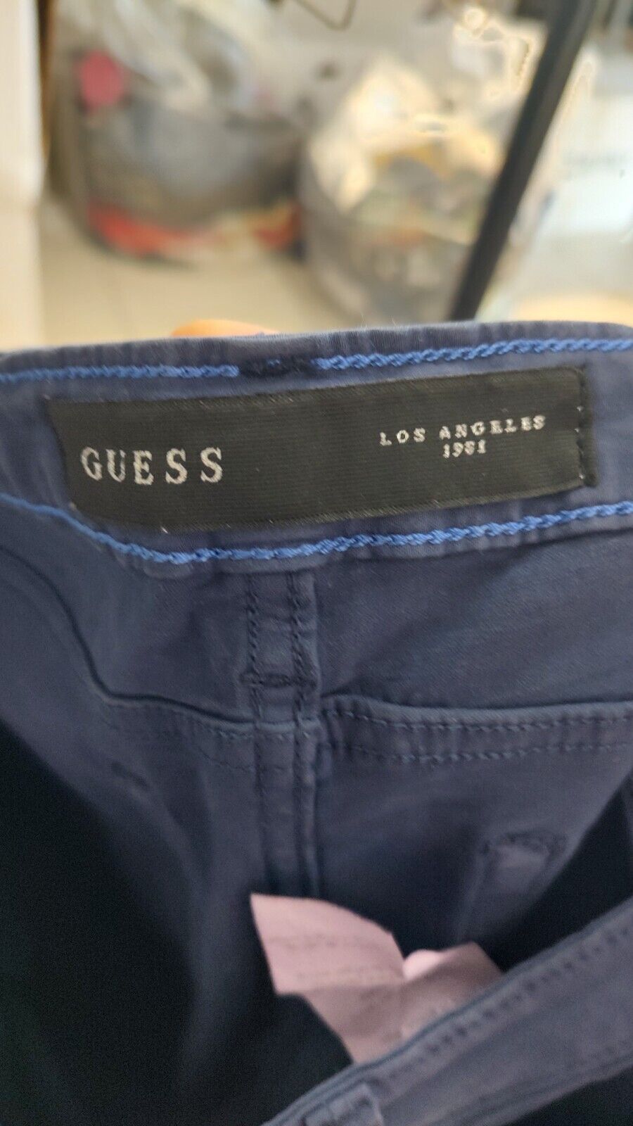GUESS JEANS PANTALONE COTONE CASUAL DONNA TG. 30 WOMAN VINTAGE PANTS