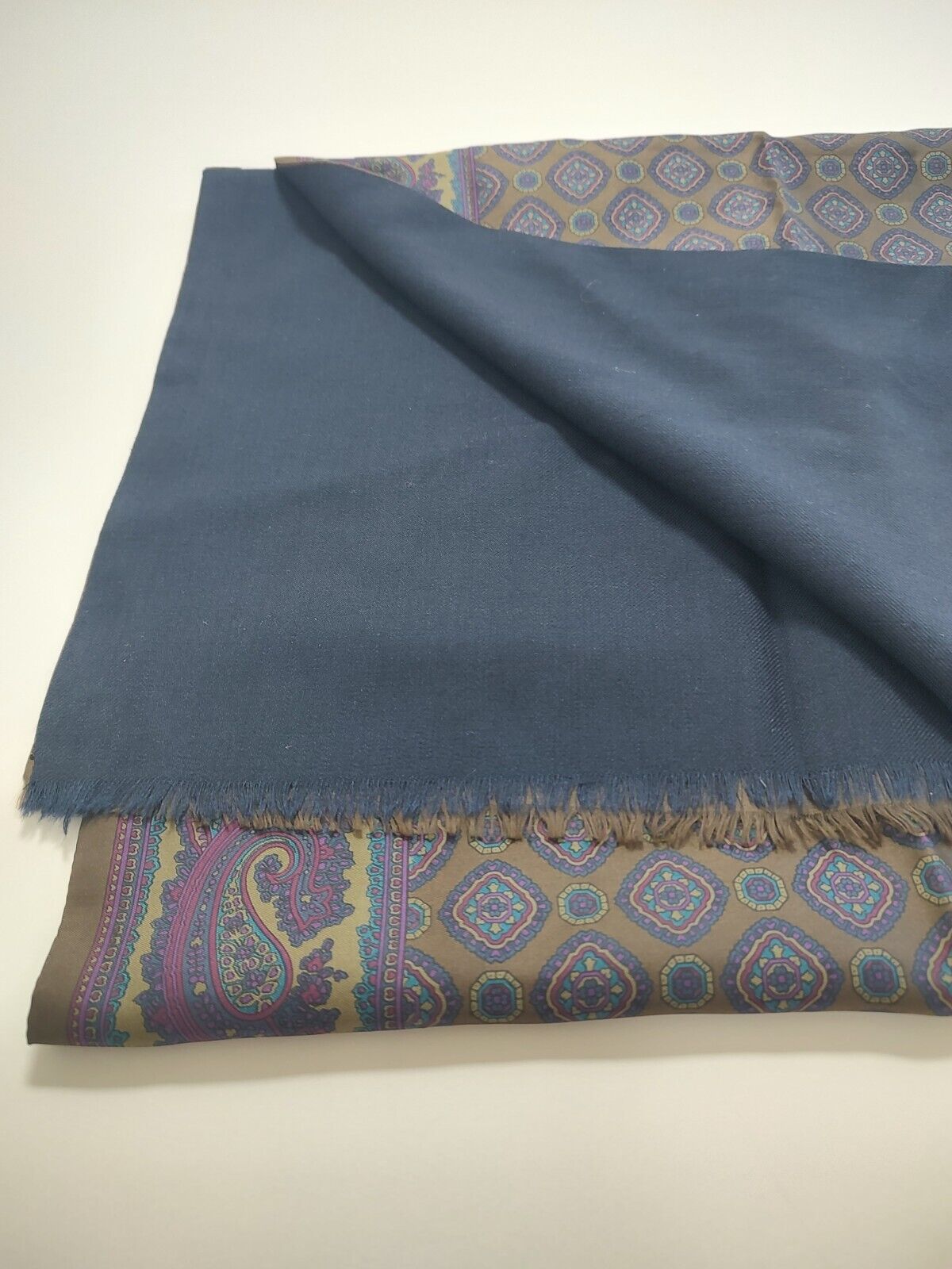 NAZARENO FOULARD WOOL LANA SILK SCARVES SCARF RECTANGLE SETA MADE IN ITALY