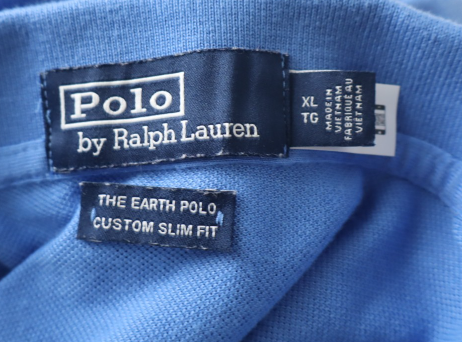 RALPH LAUREN MAGLIA POLO UOMO COTONE TG. XL MAN COTTON SHIRT BLU CASUAL LOGO