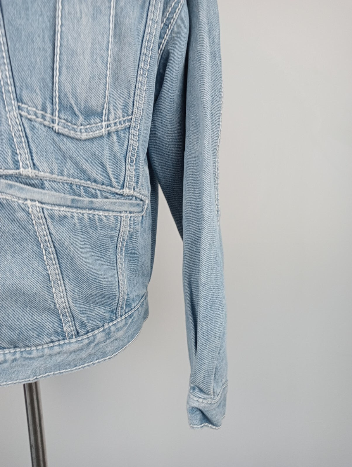 CASUCCI GIUBBINO JEANS COTONE DENIM UOMO Tg S MAN CASUAL VINTAGE JACKET