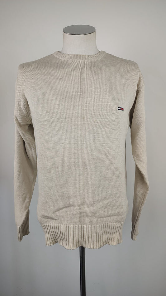 TOMMY HILFIGER MAGLIONE VINTAGE COTONE UOMO Tg. M MAN SWEATER CASUAL