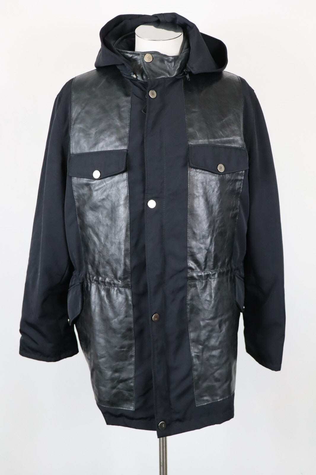 PIERRE CARDIN GIUBBINO IMBOTTITO PELLE UOMO Tg 52 MAN CASUAL VINTAGE JACKET