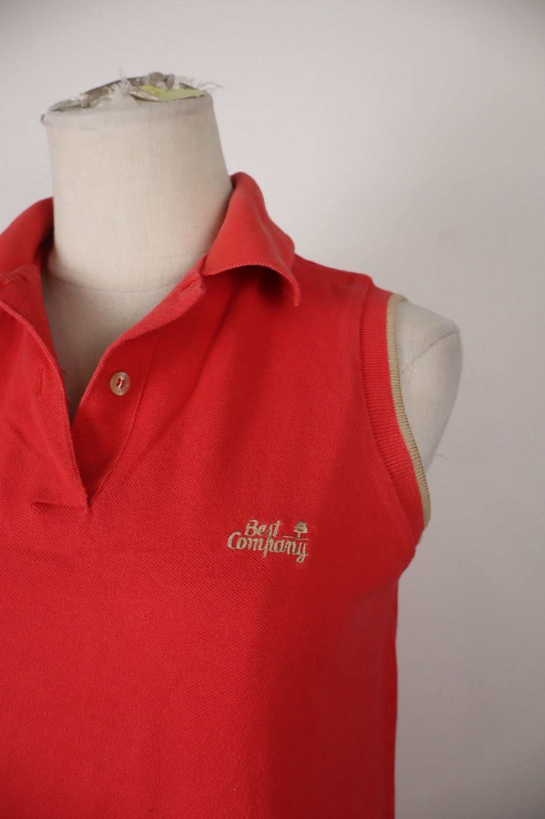 BEST COMPANY VESTITO ABITO A POLO DONNA TG. S WOMAN CASUAL VINTAGE DRESS COTONE