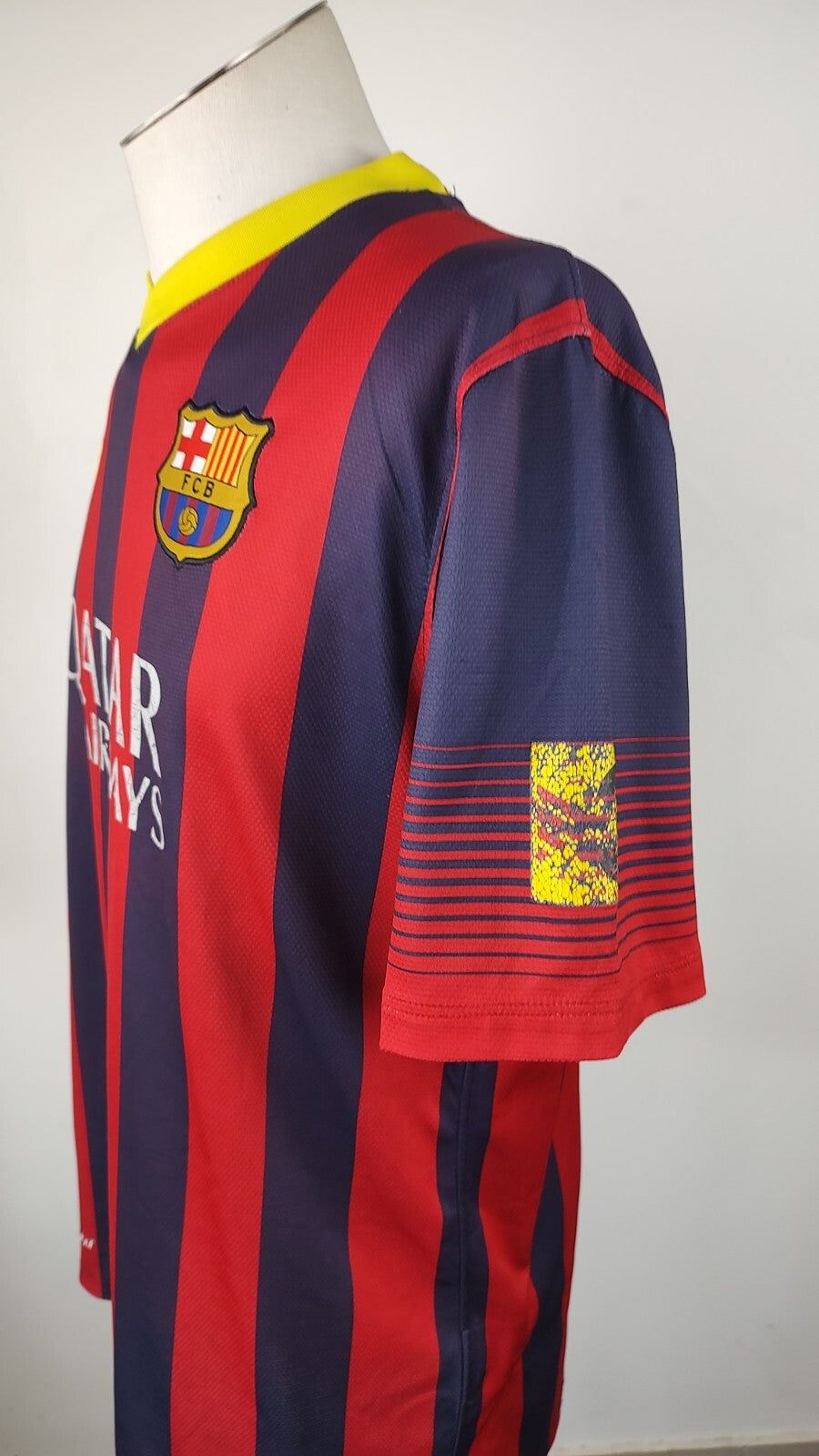 NIKE BARCELLONA MAGLIA CALCIO UOMO Tg L TRIKOT JERSEY SOCCER VINTAGE SPORT 13/14
