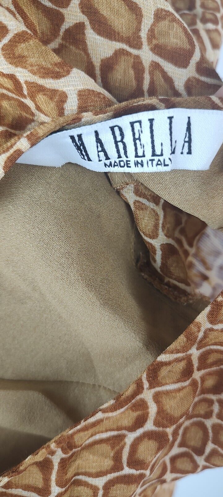 MARELLA VESTITO DONNA TG. 40 WOMAN CASUAL VINTAGE DRESS LINO