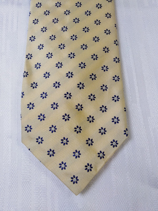 FUSARO NAPOLI 100% SILK TIE SETA CRAVATTA NECKTIE MADE ITALY VINTAGE SELF TIPPED