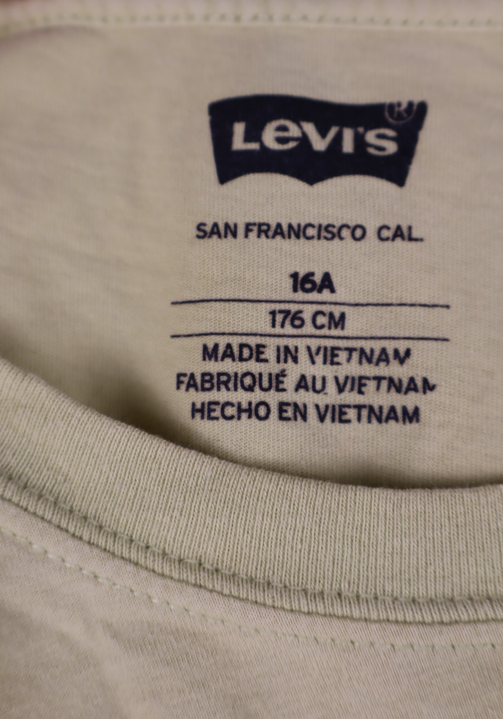 LEVI'S MAGLIA UOMO COTONE TG 16 ANNI MAN T-SHIRT CASUAL VINTAGE LOGO SLIM COTTON