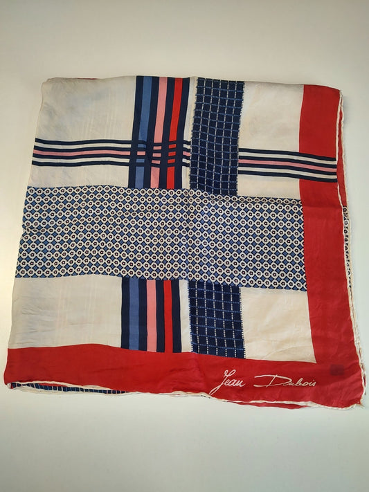 JEAN DULEOIS FOULARD 100% SILK SETA SCARVES SCARF SQUARE MADE ITALY