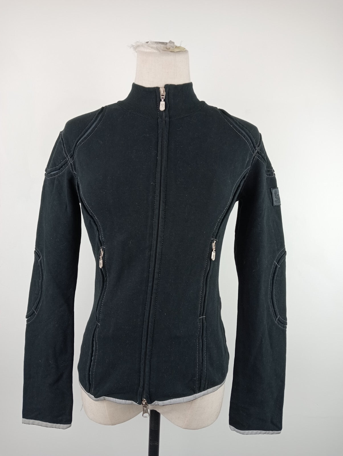 BELSTAFF FELPA ZIP DONNA Tg 42 WOMAN CASUAL VINTAGE SPORT SWEATSHIRT