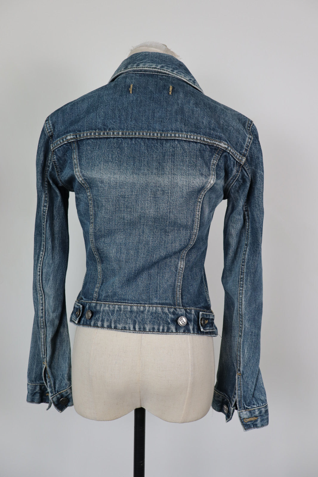 GAS JEANS GIUBBINO DONNA Tg. S WOMAN CASUAL JACKET COTONE COTTON DENIM VINTAGE