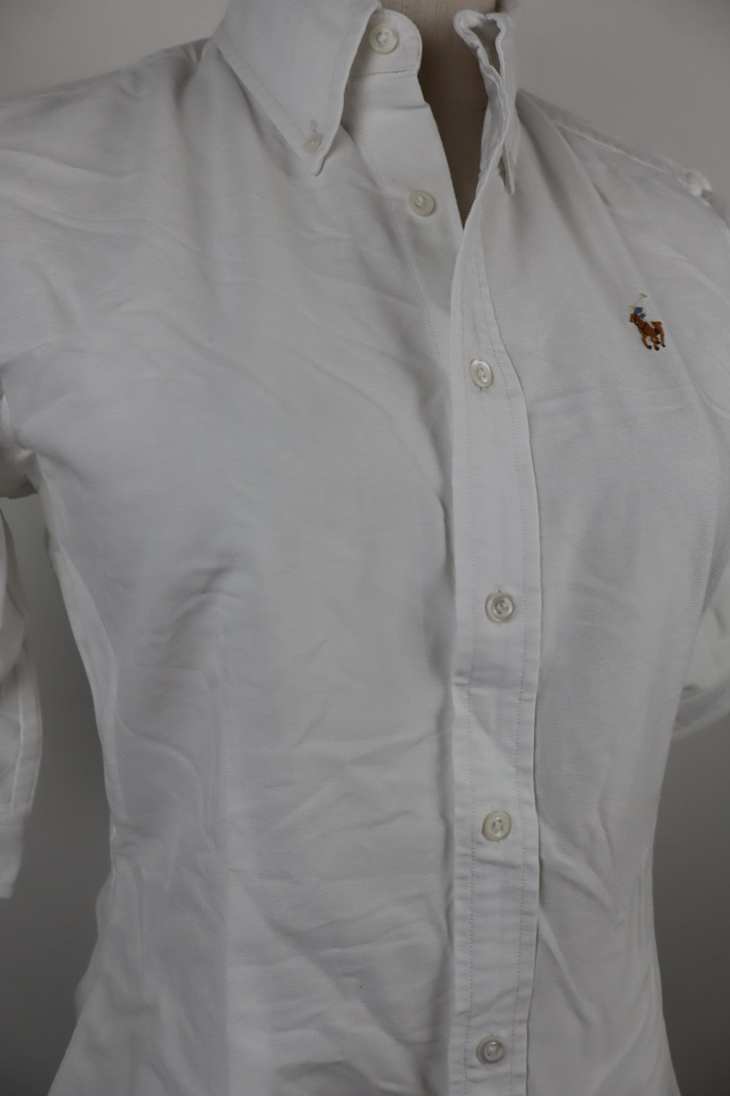 RALPH LAUREN CAMICIA DONNA TG 6 WOMAN SHIRT CASUAL VINTAGE COTONE COTTON LOGO