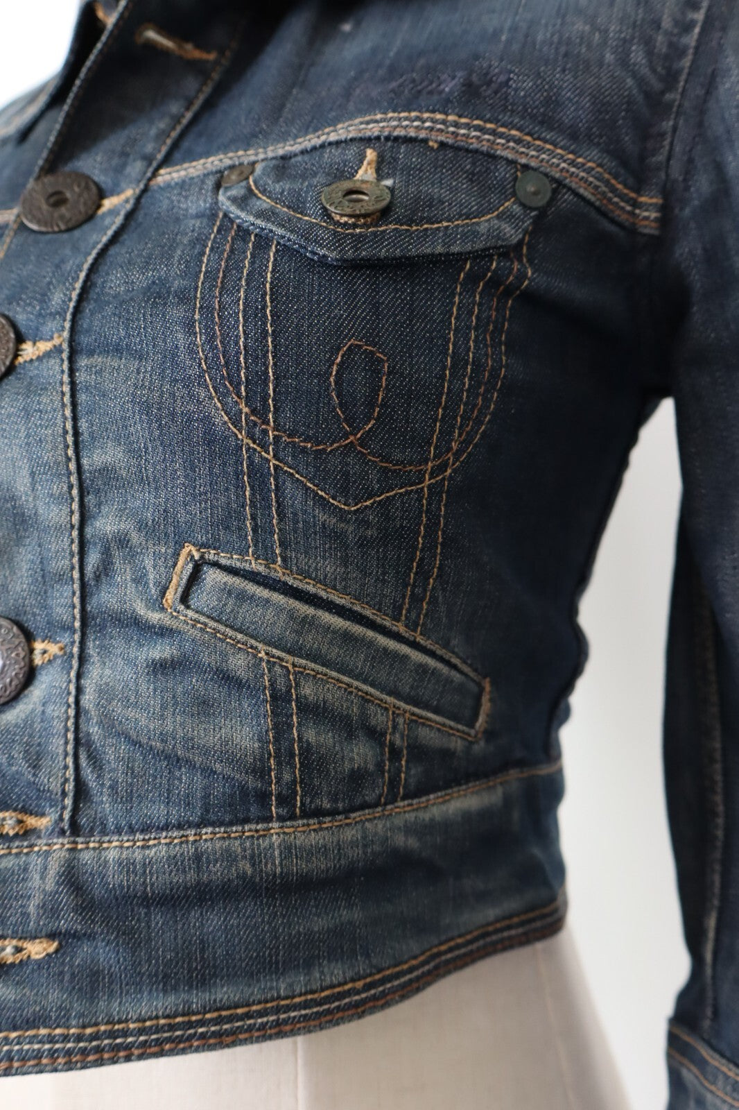 PATRIZIA PEPE JEANS GIUBBINO DONNA Tg. XS WOMAN CASUAL JACKET COTONE DENIM