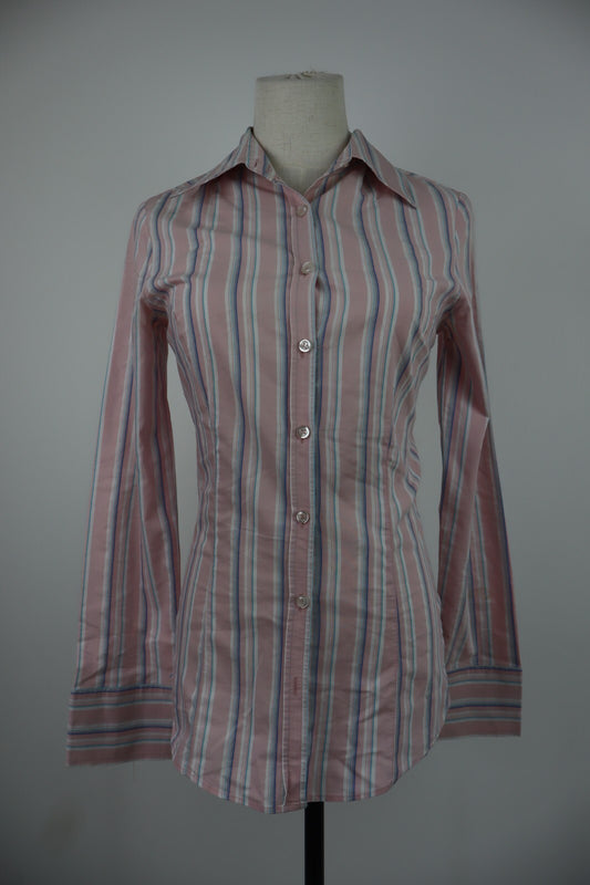 STEFANEL CAMICIA  DONNA TG. M WOMAN SHIRT CASUAL VINTAGE COTONE