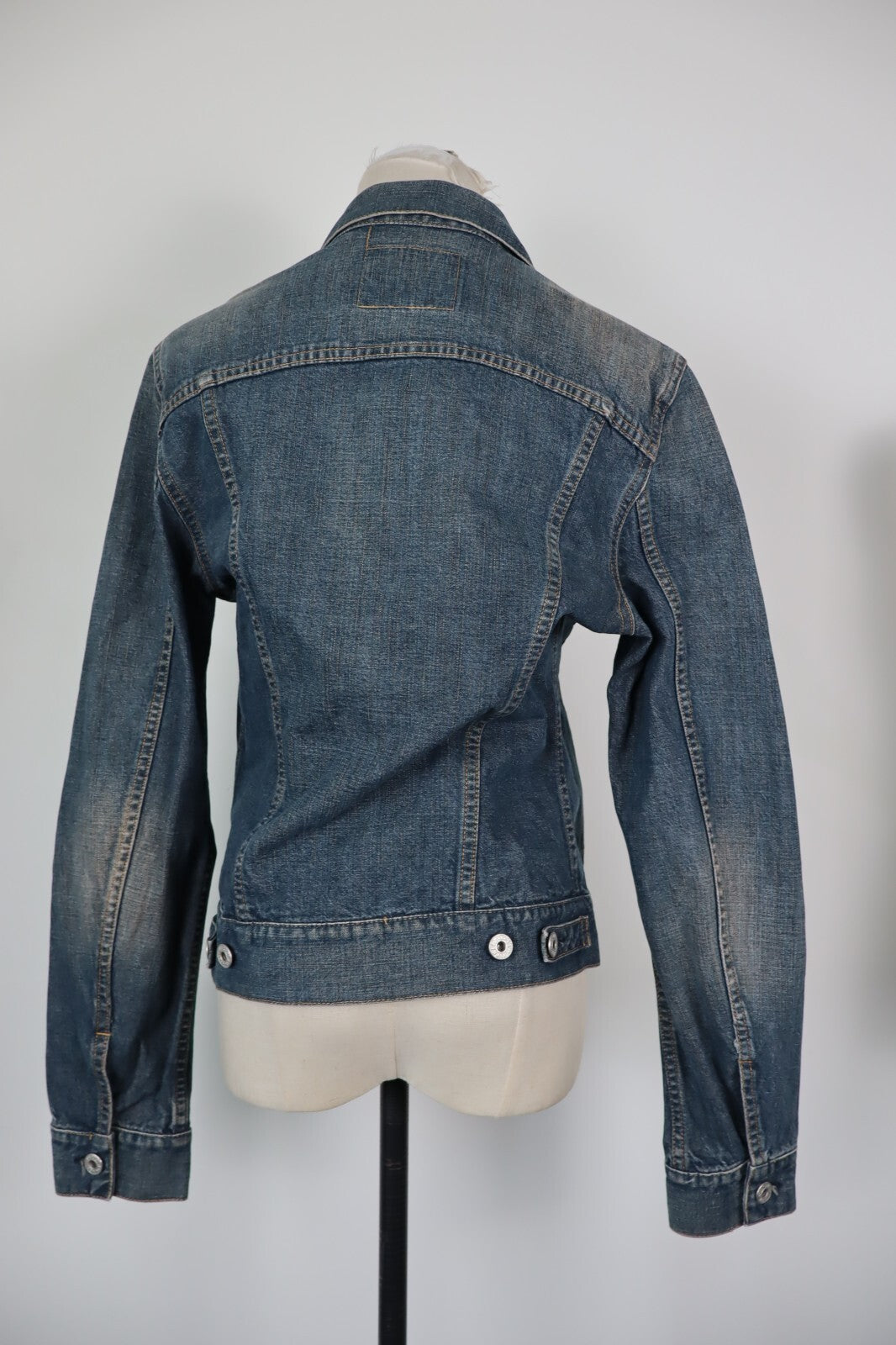 REPLAY GIUBBINO JEANS DENIM DONNA Tg L WOMEN CASUAL VINTAGE JACKET COTONE