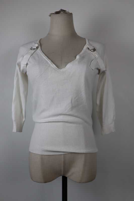 TRUSSARDI JEANS MAGLIA DONNA TG. M WOMAN CASUAL VINTAGE T-SHIRT TOP MAGLIONE