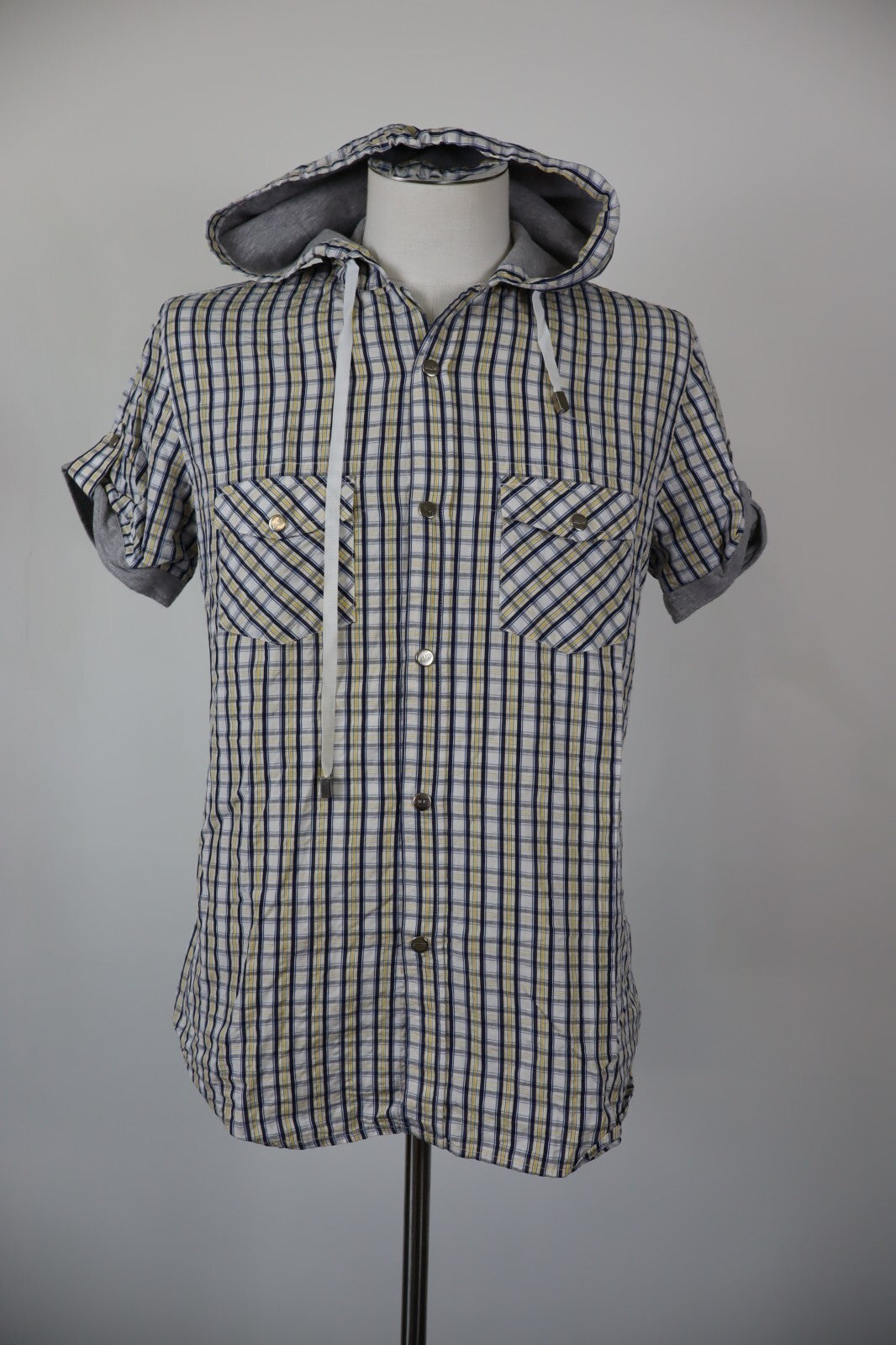 PACIOTTI 4US CAMICIA UOMO COTONE TG. 46 MAN CASUAL VINTAGE COTTON SHIRT