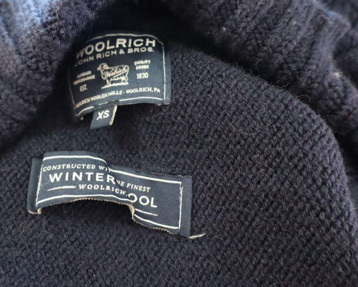 WOOLRICH  MAGLIONE CARDIGAN LANA DONNA Tg. XS WOMAN CASUAL WOOL SWEATER VINTAGE