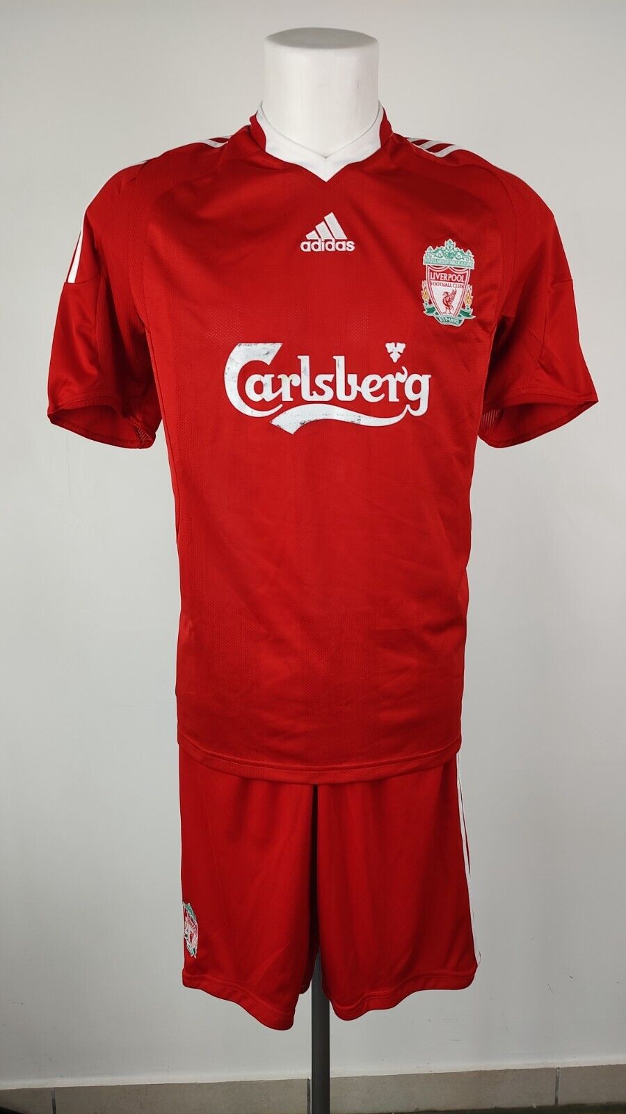 ADIDAS LIVERPOOL COMPLETO CALCIO UOMO Tg L FOOTBALL JERSEY SPORT VINTAGE CALZINI